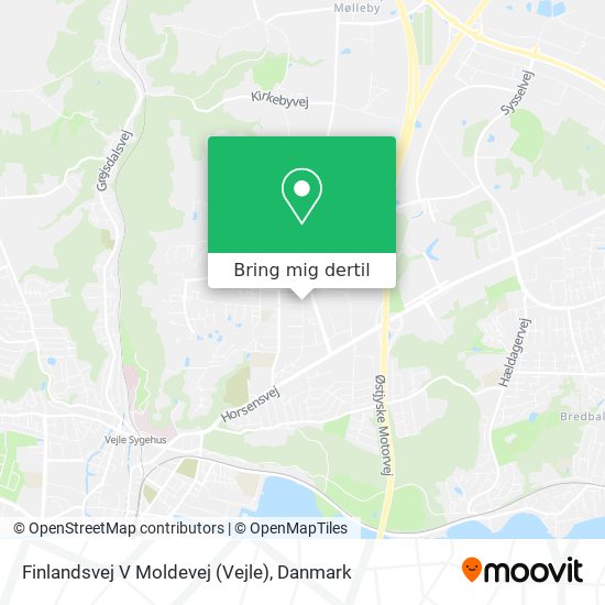 Finlandsvej V Moldevej (Vejle) kort