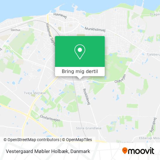 Vestergaard Møbler Holbæk kort