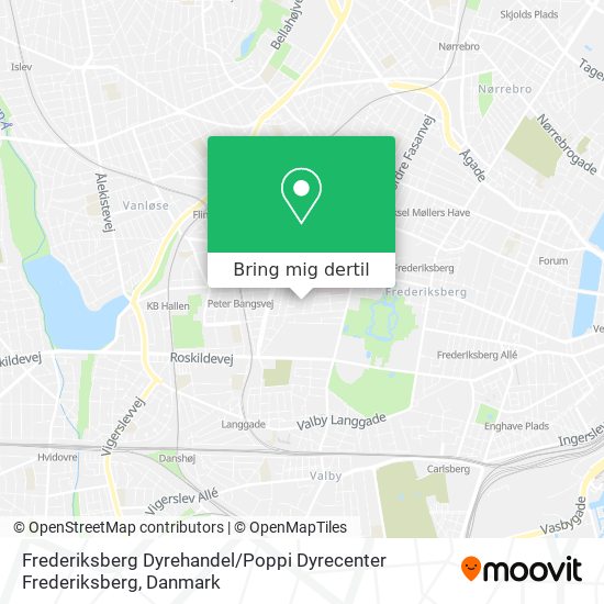 Frederiksberg Dyrehandel / Poppi Dyrecenter Frederiksberg kort