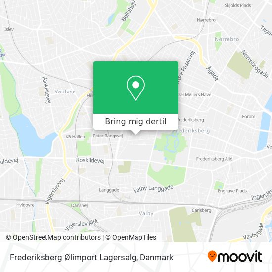 Frederiksberg Ølimport Lagersalg kort