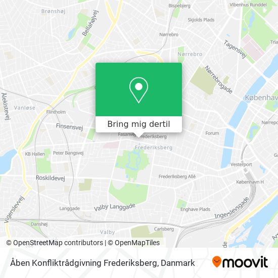 Åben Konfliktrådgivning Frederiksberg kort
