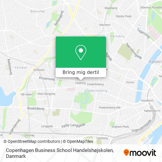 Copenhagen Business School Handelshøjskolen kort