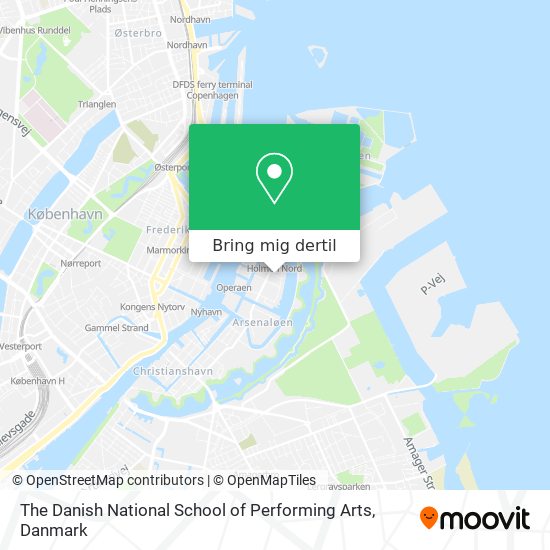 The Danish National School of Performing Arts kort