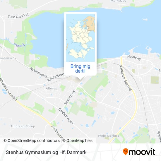 Stenhus Gymnasium og Hf kort