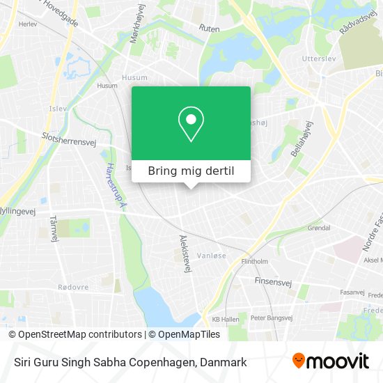 Siri Guru Singh Sabha Copenhagen kort