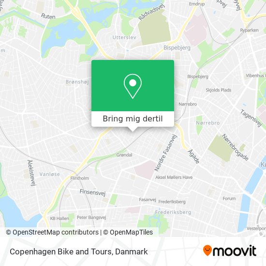 Copenhagen Bike and Tours kort