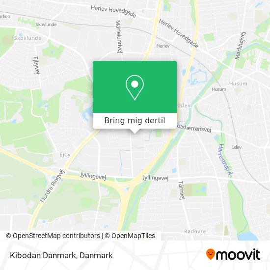 Kibodan Danmark kort