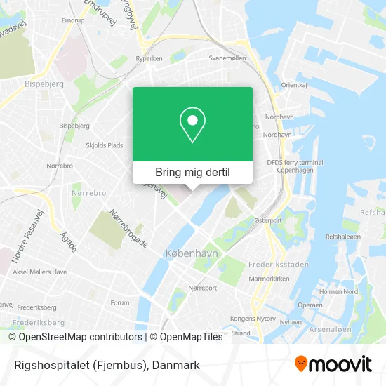 Rigshospitalet (Fjernbus) kort