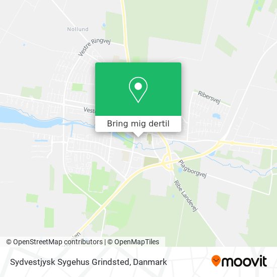 Sydvestjysk Sygehus Grindsted kort