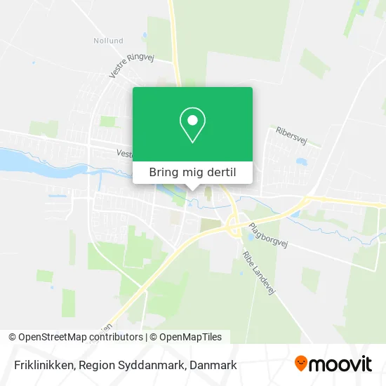 Friklinikken, Region Syddanmark kort