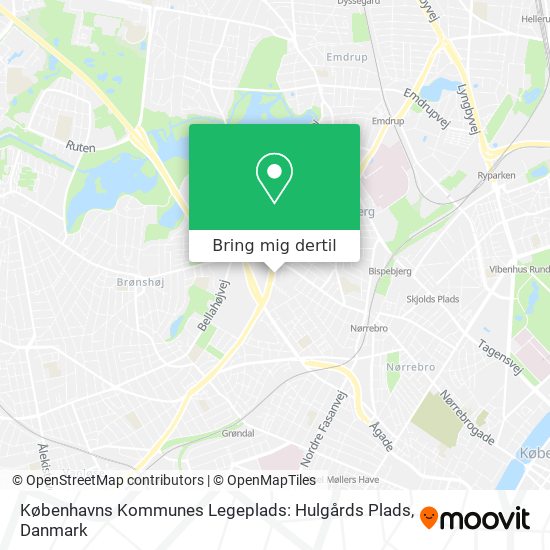 Københavns Kommunes Legeplads: Hulgårds Plads kort