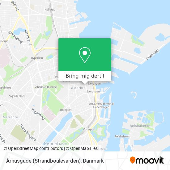 Århusgade (Strandboulevarden) kort