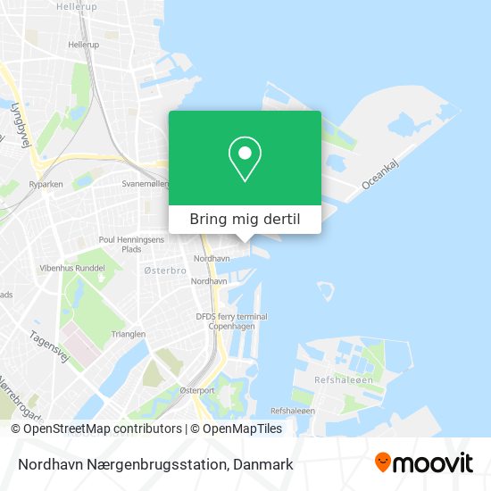 Nordhavn Nærgenbrugsstation kort