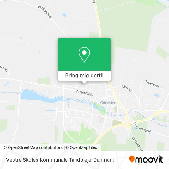Vestre Skoles Kommunale Tandpleje kort
