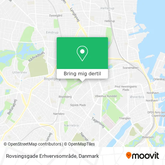 Rovsingsgade Erhvervsområde kort