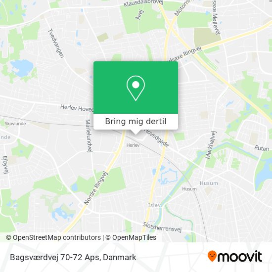 Bagsværdvej 70-72 Aps kort
