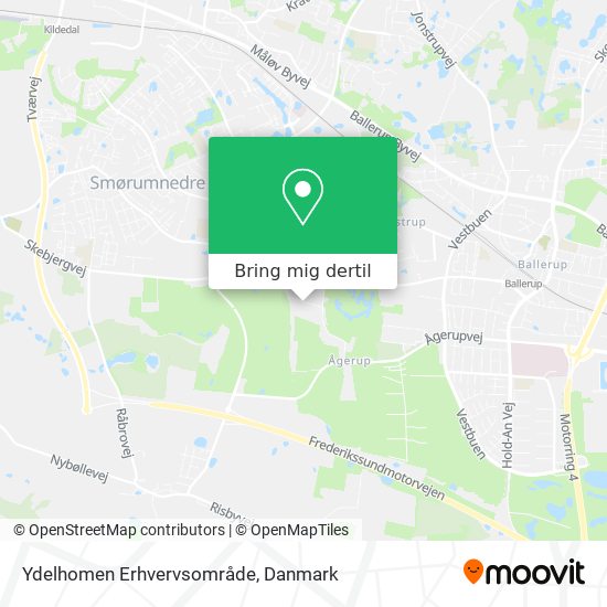 Ydelhomen Erhvervsområde kort