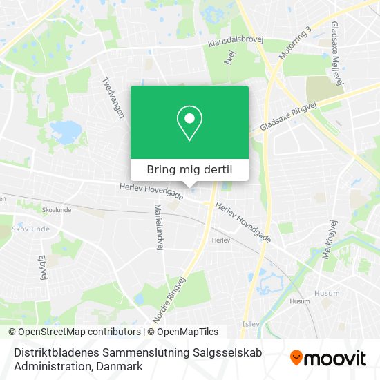 Distriktbladenes Sammenslutning Salgsselskab Administration kort