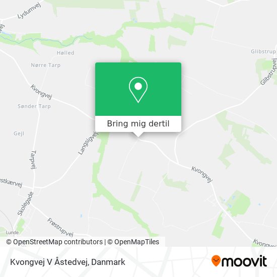 Kvongvej V Åstedvej kort