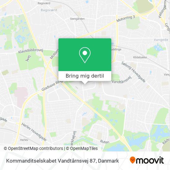 Kommanditselskabet Vandtårnsvej 87 kort