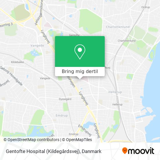 Gentofte Hospital (Kildegårdsvej) kort