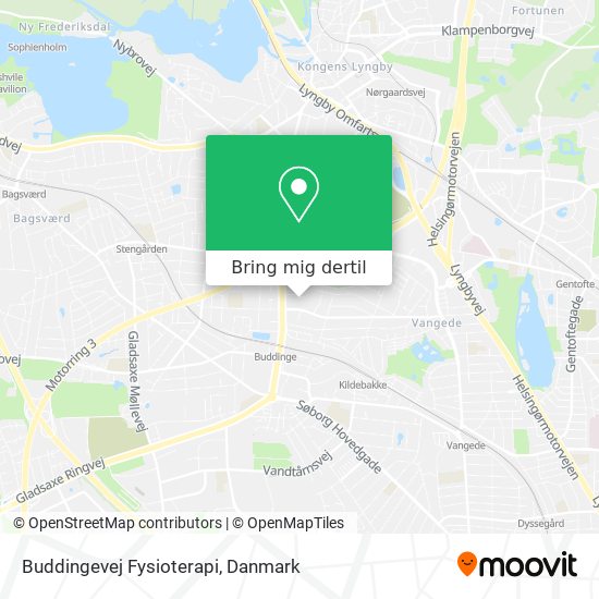 Buddingevej Fysioterapi kort