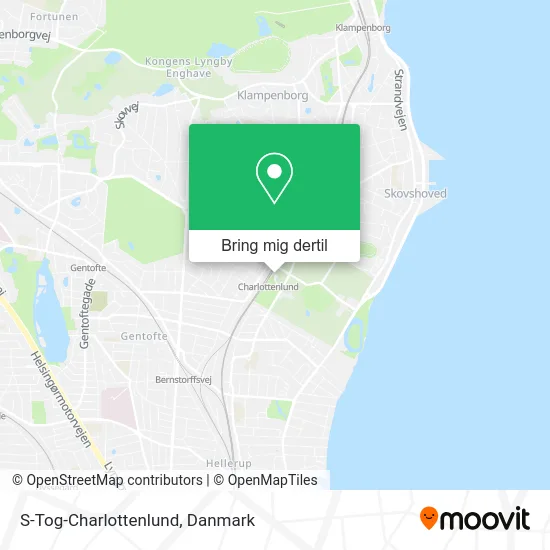 S-Tog-Charlottenlund kort