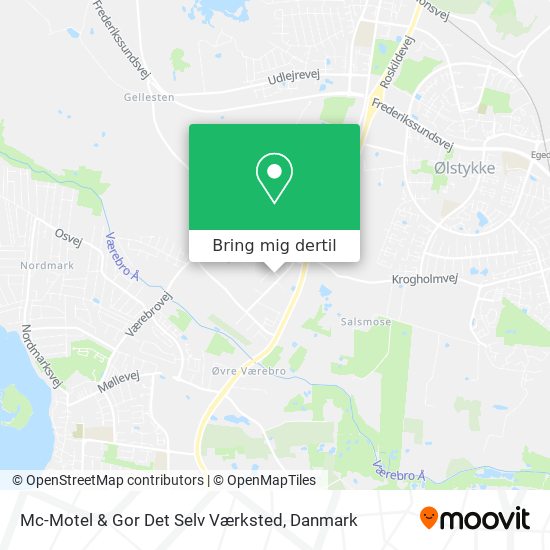 Mc-Motel & Gor Det Selv Værksted kort