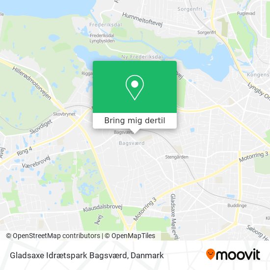 Gladsaxe Idrætspark Bagsværd kort