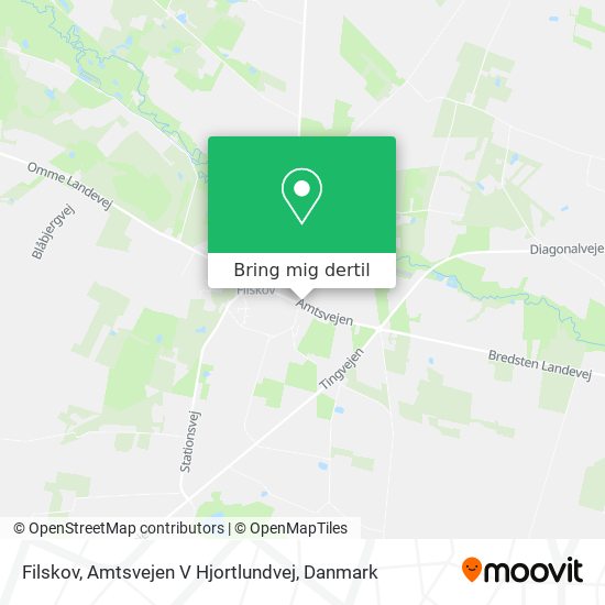 Filskov, Amtsvejen V Hjortlundvej kort