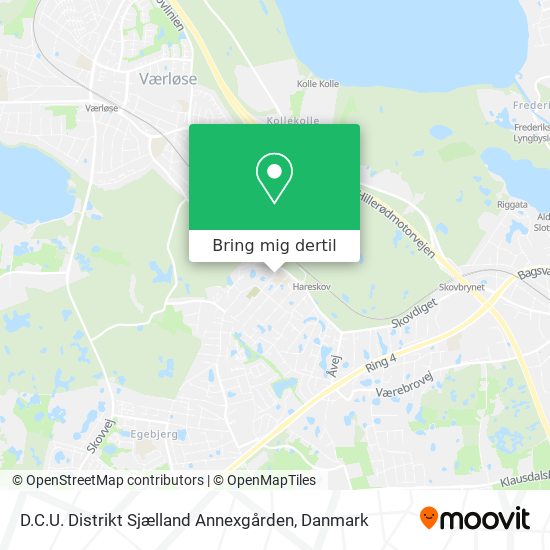 D.C.U. Distrikt Sjælland Annexgården kort
