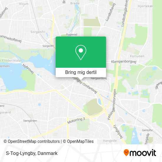 S-Tog-Lyngby kort