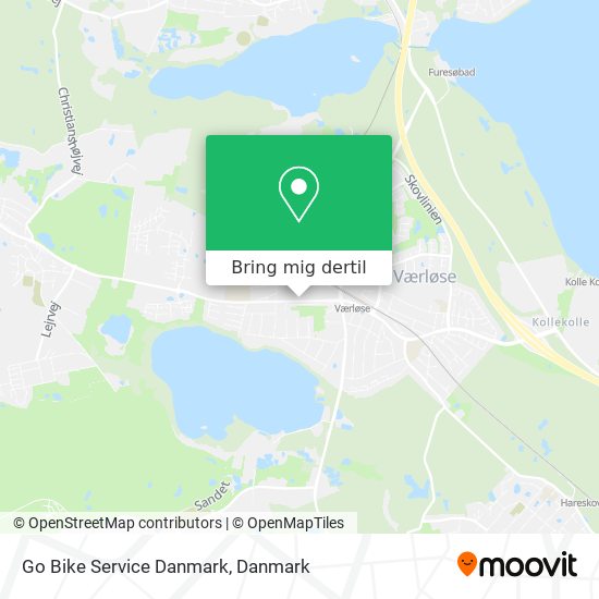 Go Bike Service Danmark kort