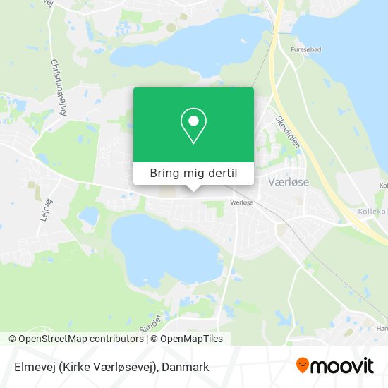 Elmevej (Kirke Værløsevej) kort