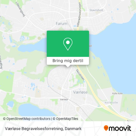 Værløse Begravelsesforretning kort