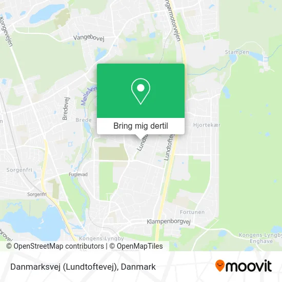 Danmarksvej (Lundtoftevej) kort