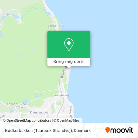 Bødkerbakken (Taarbæk Strandvej) kort