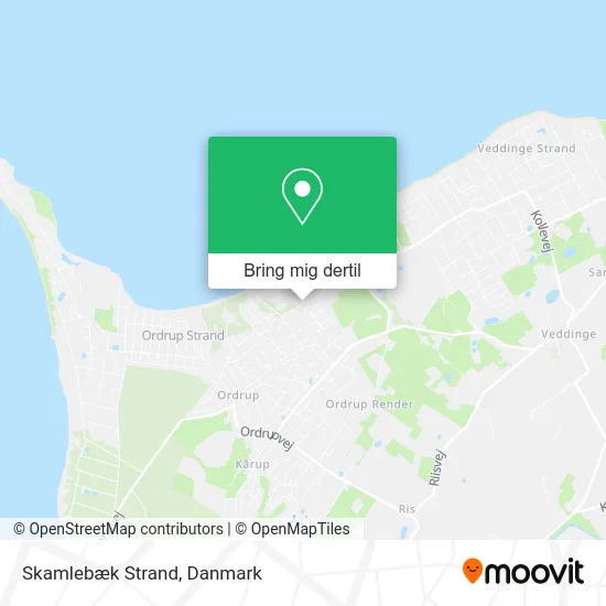 Skamlebæk Strand kort