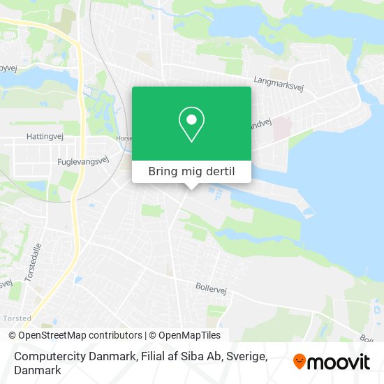 Computercity Danmark, Filial af Siba Ab, Sverige kort