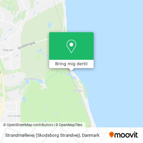 Strandmøllevej (Skodsborg Strandvej) kort
