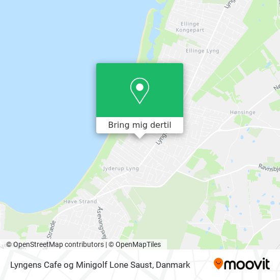 Lyngens Cafe og Minigolf Lone Saust kort