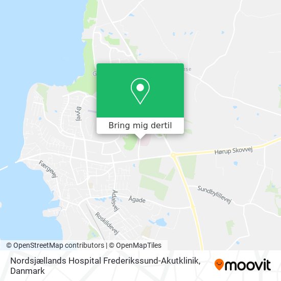Nordsjællands Hospital Frederikssund-Akutklinik kort