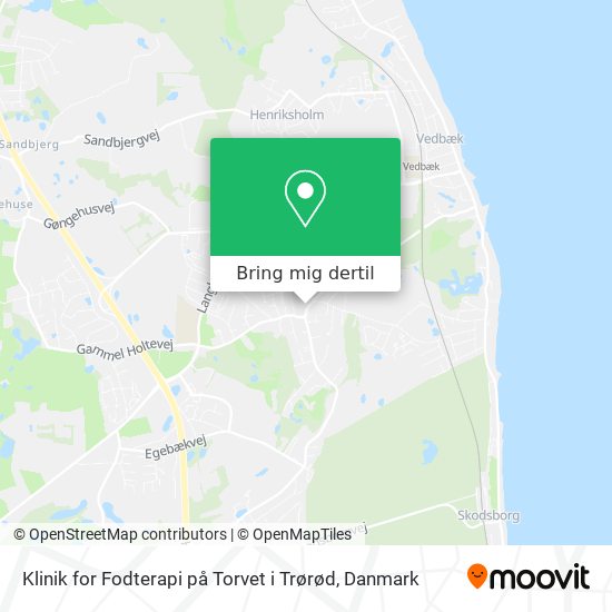 Klinik for Fodterapi på Torvet i Trørød kort