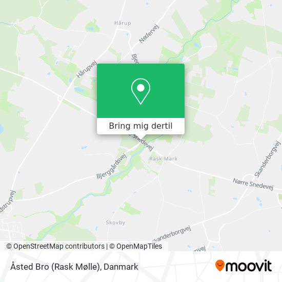 Åsted Bro (Rask Mølle) kort