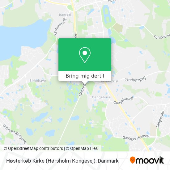 Høsterkøb Kirke (Hørsholm Kongevej) kort