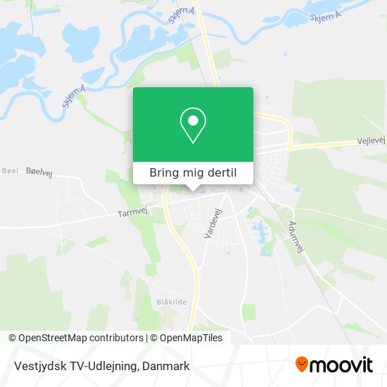 Vestjydsk TV-Udlejning kort