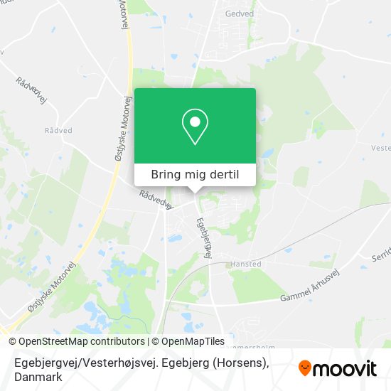 Egebjergvej / Vesterhøjsvej. Egebjerg (Horsens) kort