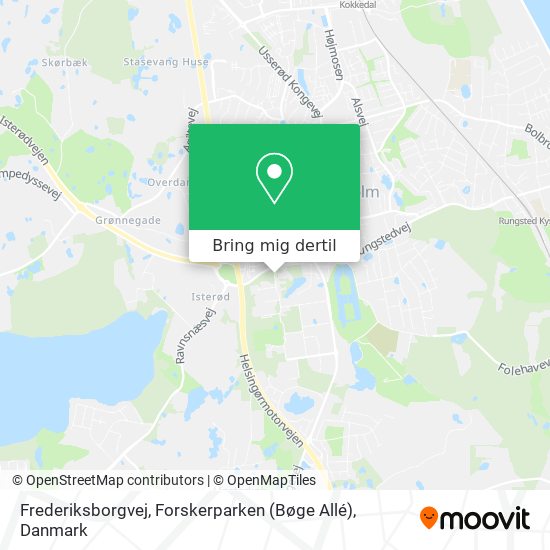 Frederiksborgvej, Forskerparken (Bøge Allé) kort