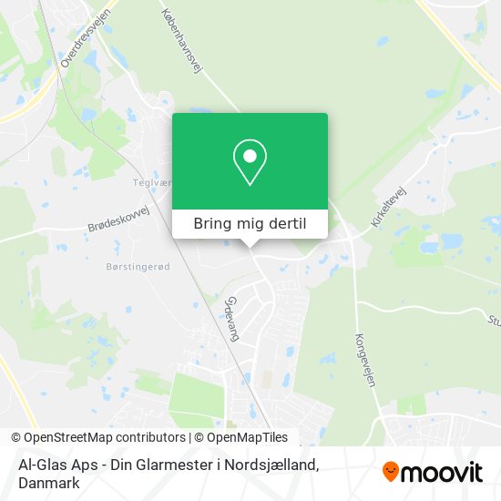 Al-Glas Aps - Din Glarmester i Nordsjælland kort