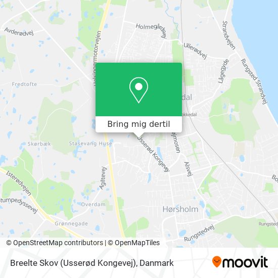 Breelte Skov (Usserød Kongevej) kort